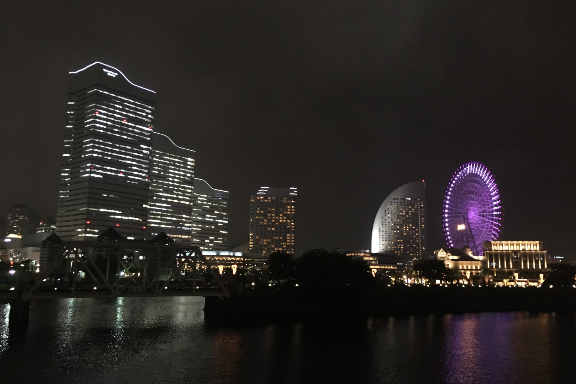 コインパーキングへの道中の夜景（2017年10月13日撮影）